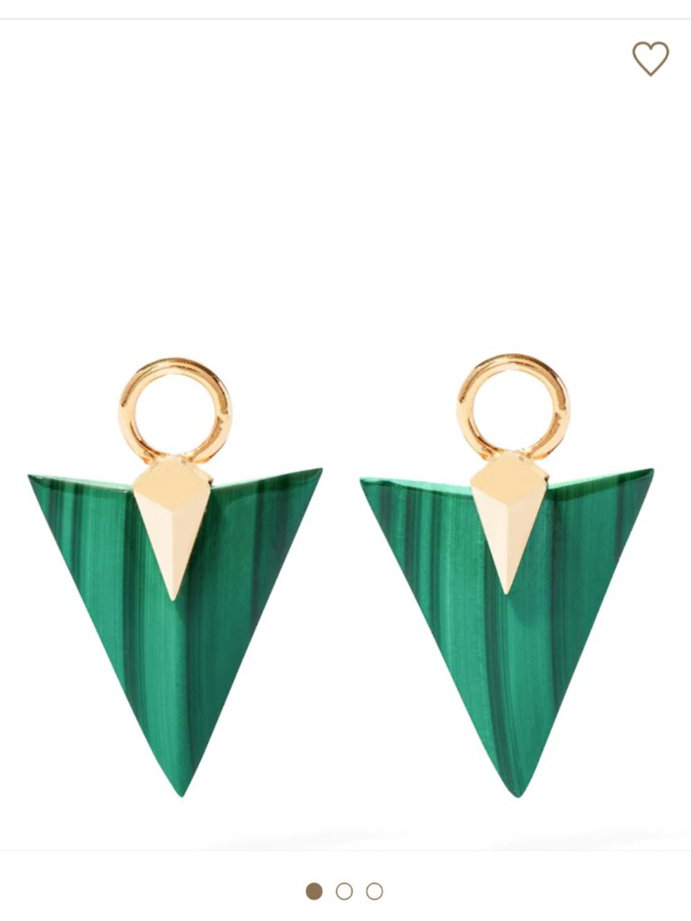Annoushka Malachite 18k Gold Drop Earrings - Picture 8 of 8